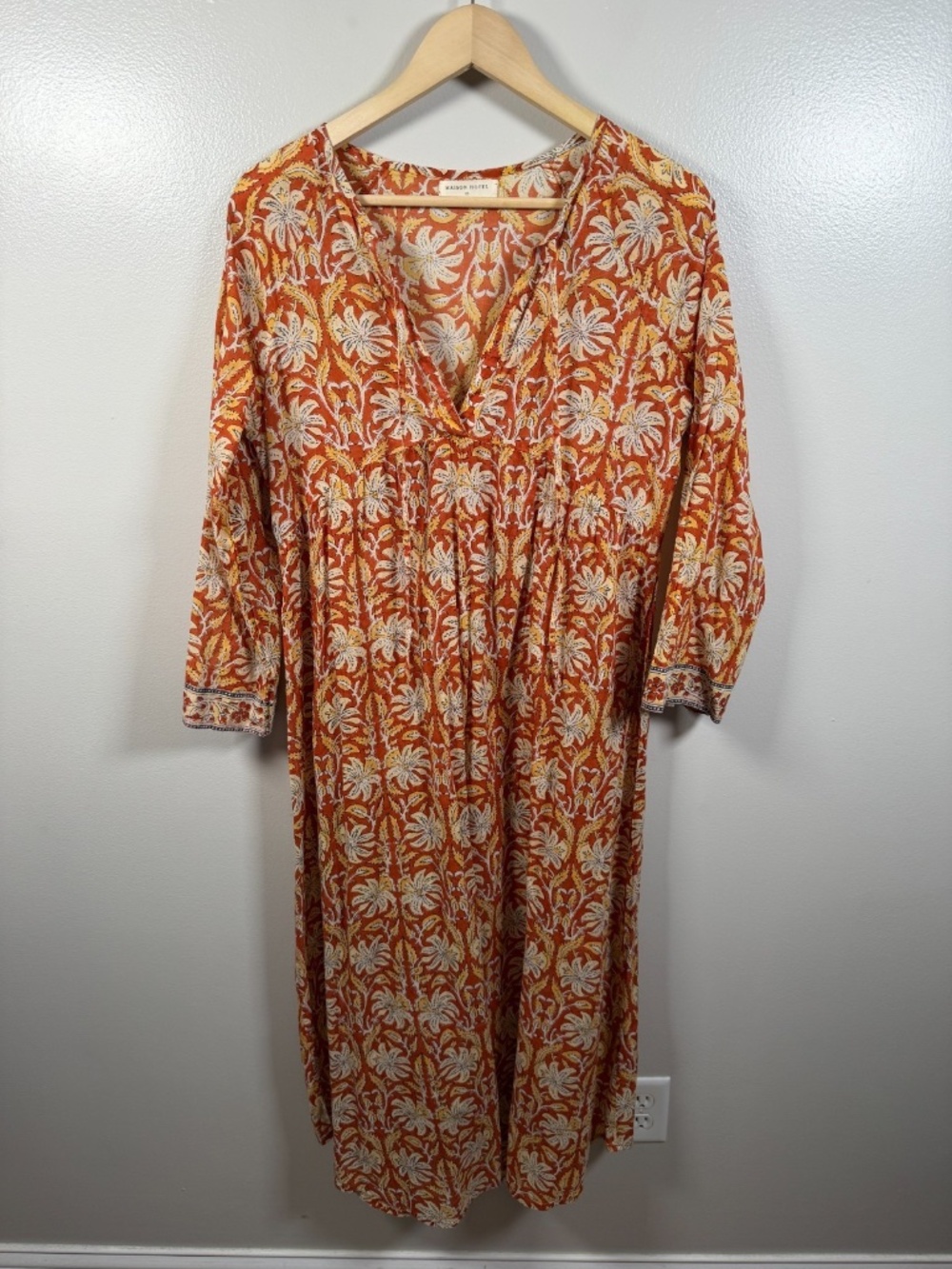 SZ S Maison Hotel Orange Vacation Dress